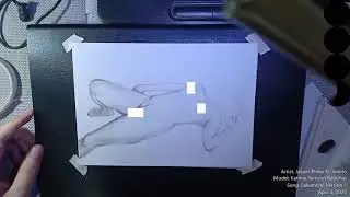 Nude Art Pencil Sketch by a Filipino Artist - Female Form [CENSORED]