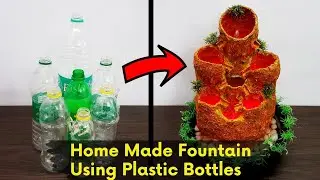How to Make Tabletop Fountain Using  Plastic Bottle & LED  | Amazing DIY Water Fountain