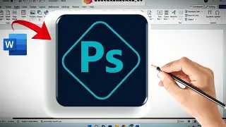how to draw Photoshop in ms ward|| 3d logo design@NewWorldOps || the computer corner