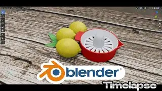 How to create 3D realistic Lemon and Juicer in Blender Timelapse