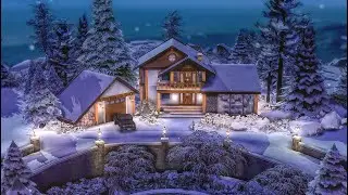 Winter Holiday Cabin House ❄️⛄️ | No CC | Speed Build | 3 Bdr + 3 Bth | THE SIMS 4