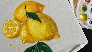Рисунок на сумке своими руками | рисунок акрилом на ткани | Сумка ручной работы | Рисую лимоны
