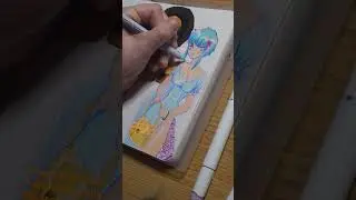 practicing with Ohuhus #ohuhumarkers #ohuhu #artshorts #timelapse #speedart #art #sketchbookpage
