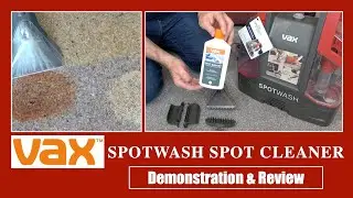 Vax Spotwash Portable Spot Cleaner Demonstration & Review