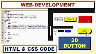 How to Create Button in HTML |Simple to 3D Button| ~xRay Pixy