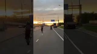 Стрит килл Харлей мордаглайд и FXR. Street kill by Harley-Davidson at Moscow! 