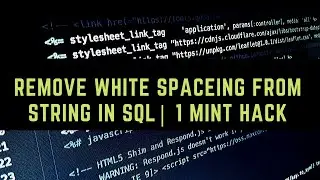How we remove white spaces in sql string|| Trim function in sql || 1 mint hack of sql