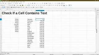 Check If Cell Contains Text in LibreOffice Calc