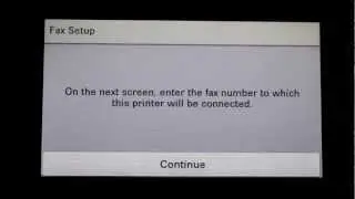 Initial Fax Setup