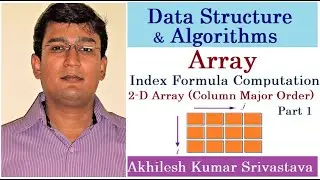 9.4 Address Calculation in 2 Dimensional Array (Column Major Order) - Index Formula Derivation