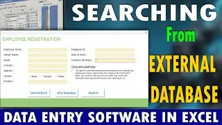 Searching Data from External Database in Excel | Access Database | Excel Vba