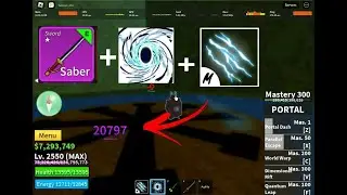 『 Saber + Portal 』Saber + Electric Claw [ EZ Bounty ] [ Bloxfruit ] [ Roblox ]