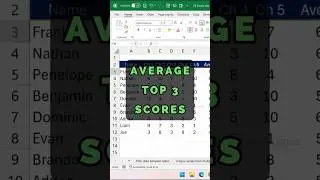 Calculate Average Top 3 scores in Excel