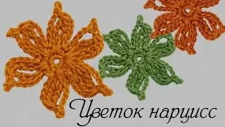 Цветок крючком  Цветок нарцисс