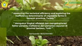 REVIEW JOURNAL EXPLORING THE INEFFICIENCY DETERMINANTS OF VEGETABLE FARMS IN SAMSUN PROVINCE, TURKEY