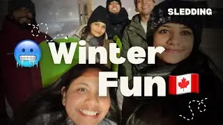 Winter വിനോദങ്ങൾ 🥶 നടുവൊടിഞ്ഞ് 😱 CANADA 🇨🇦 #malayalam malayalam #vlog #fun #winter
