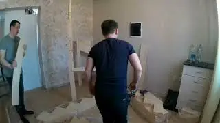 Собрали по быстрому лестницу с подступенками на 90 градусов.