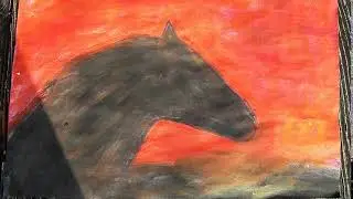 Самый простой способ нарисовать лошадь Силуэт лошади на закате