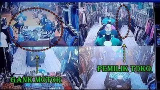 Video: detik detik gank motor di depok jarah toko pakaian