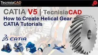 How to create Helical Gear in CATIA V5 Tutorial