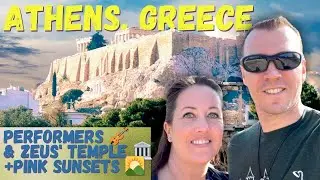 Explore Athens, Greece 🇬🇷 Amazing Street Performance & Zeus' Temple 🏛️ 🌄