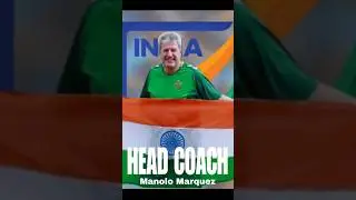 Indian Football Team New Head Coach Manolo Marquez 🇮🇳💙💪 AIFF Welcome New Coach ☺ #shorts #football
