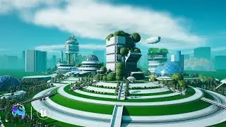Stylized Solarpunk City Environment | Available for Unity & Unreal Engine | Modular Game-Ready Asset