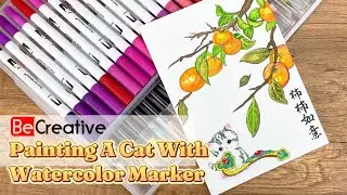 Painting A Cat With Watercolor Marker