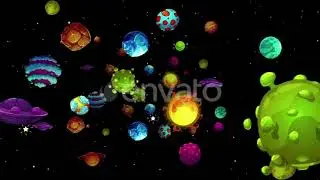 New Planet 2D Illustration | Motion Graphics - Envato elements