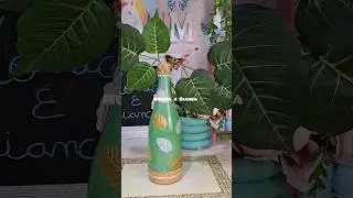 Reutilizei uma garrafa de vidro #diy #artesanato