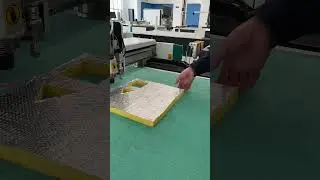 Fast Insulation cotton cutting machine #cotton #flatbedcutter #cuttingmachine