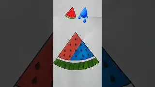 Watermelon mixing art🍉 #shortsfeed #satysfying #shorts #ytshorts #artist #colors #viral#trending