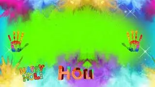 happy holi green screen effect background video 3d 2022