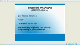 How To Run C Code in Linux with Alternate of conio.h