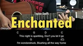 Enchanted - Taylor Swift | EASY Guitar Tutorial with Chords / Lyrics - Guitar Lessons