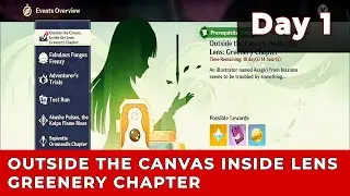 day 1 - Outside the canvas Inside lens greenery chapter - [Genshin impact] - guide