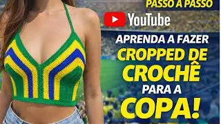 Crocheted Cropped Top for Brazil World Cup 2026 - Easy Step-by-Step Tutorial