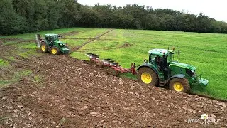 Labour en condition compliqué 🚜 / 2 x John deere & 11 Corps / Ferme du pont