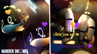 MURDER DRONES - Episode 6 // 💜Uzi x N💛Cute Scene moments