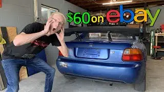 $60 eBay Spoiler on the Del Sol!! (100mph test)