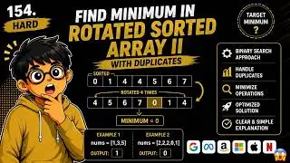 Find Minimum in Rotated Sorted Array II | LeetCode 154