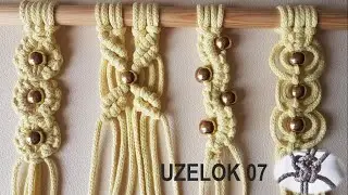 Макраме узлы шаг за шагом С БУСИНАМИ//МАКРАМЕ ДЛЯ НОВИЧКОВ/UZELOK 07