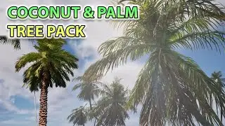 Coconut and Palm Tree Pack - Pivot Painter Wind Update