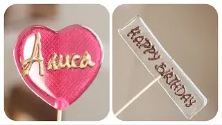 ЛЕДЕНЦЫ С НАДПИСЯМИ 🔥ИДЕЯ для ДЕКОРА ТОРТА 🔥Cake topper ideas