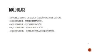 Curso completo ADMINSITRACION DE BASE DE DATOS - SQL SERVER - 1 Introduccion
