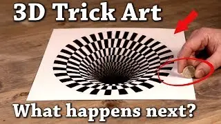 3D Anamorphic Hole Drawing to Test Your Brain!