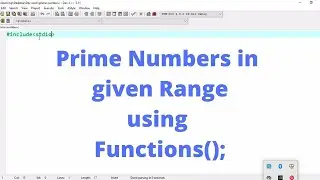 C program to check prime numbers in a given range using function