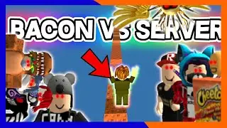 Bacon hair vs server with wood tools!🦑