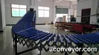 Truck loading Unloading gravity roller conveyor #conveyor #rollerconveyor #unloadingconveyor