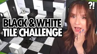 Building with only BLACK & WHITE TILES in The Sims 4